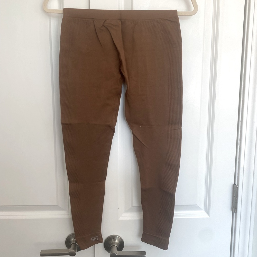 SET Active Sculptflex Leggings Mocha Size Medium
